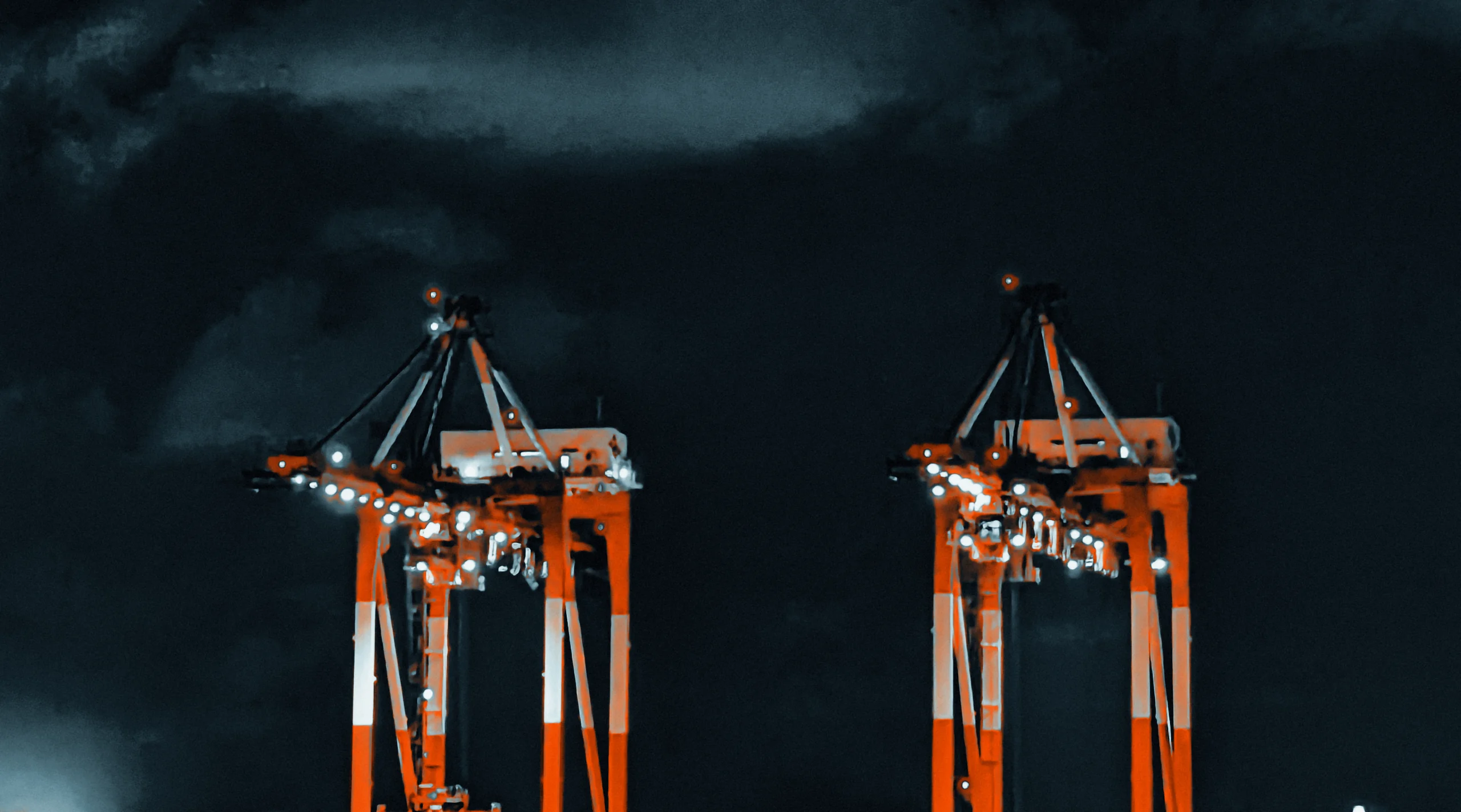 HAER DC-56 buoy-crane drawing over container cranes, Tokyo Bay