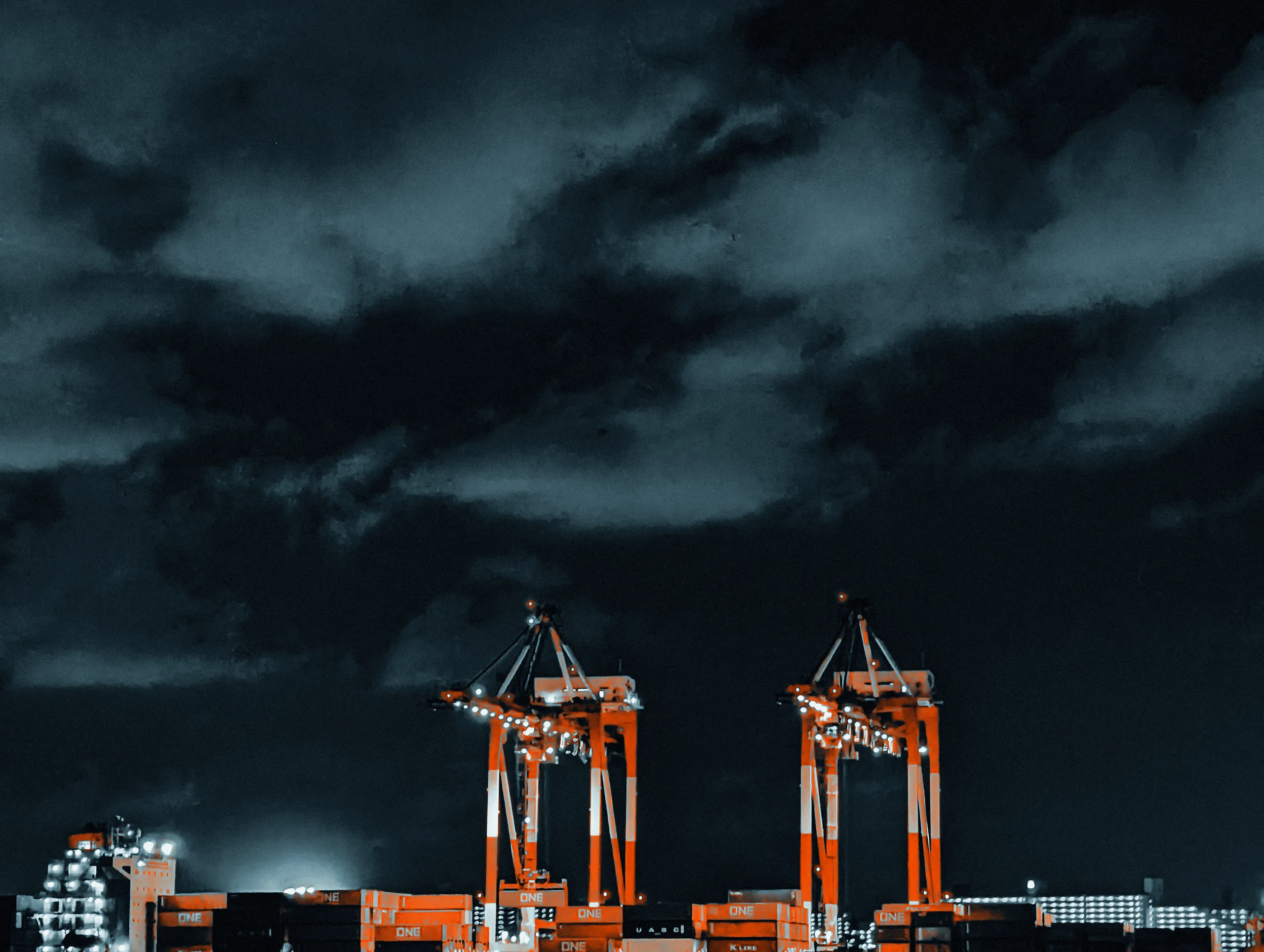 Container cranes in Tokyo Bay 2
