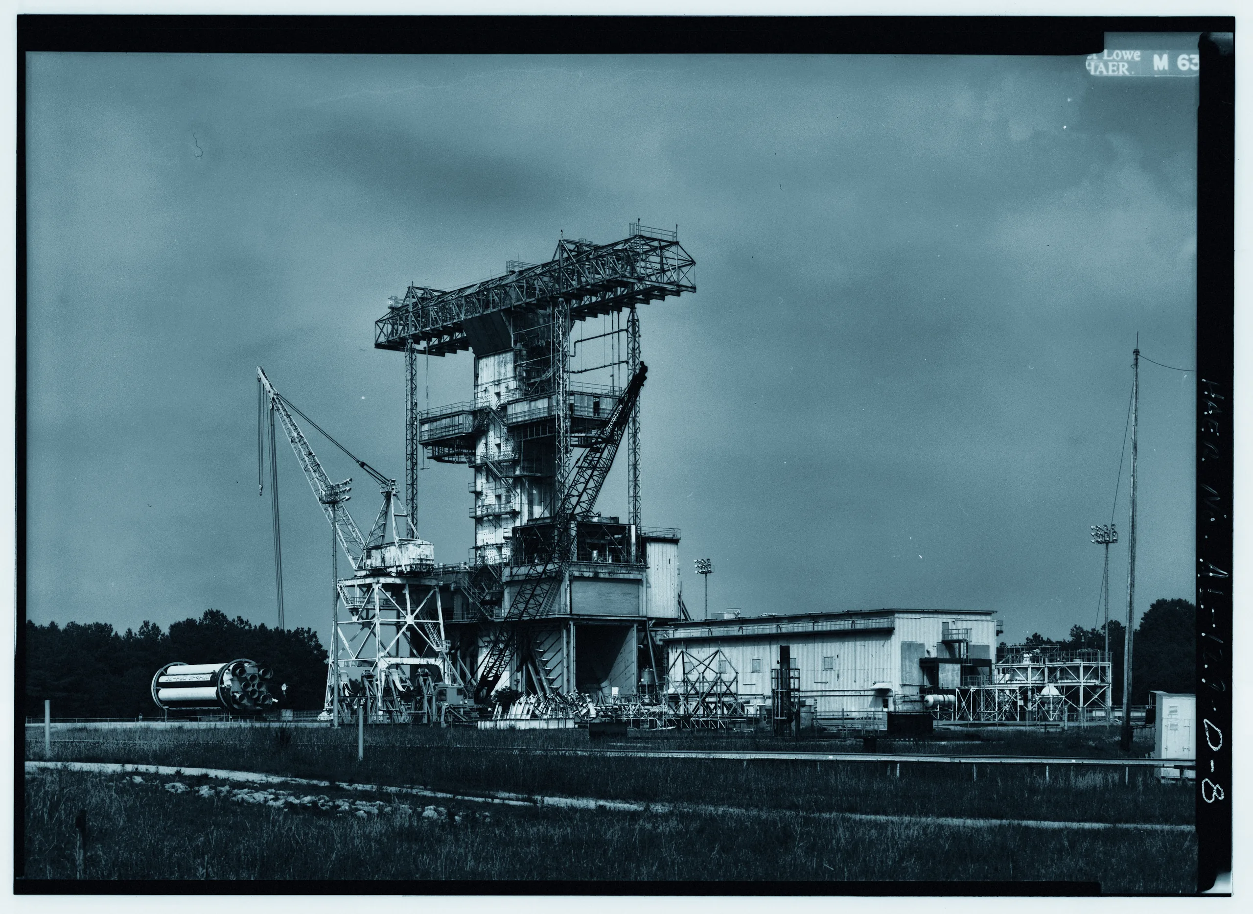 Static test tower - northwest elevation from the power plant test stand