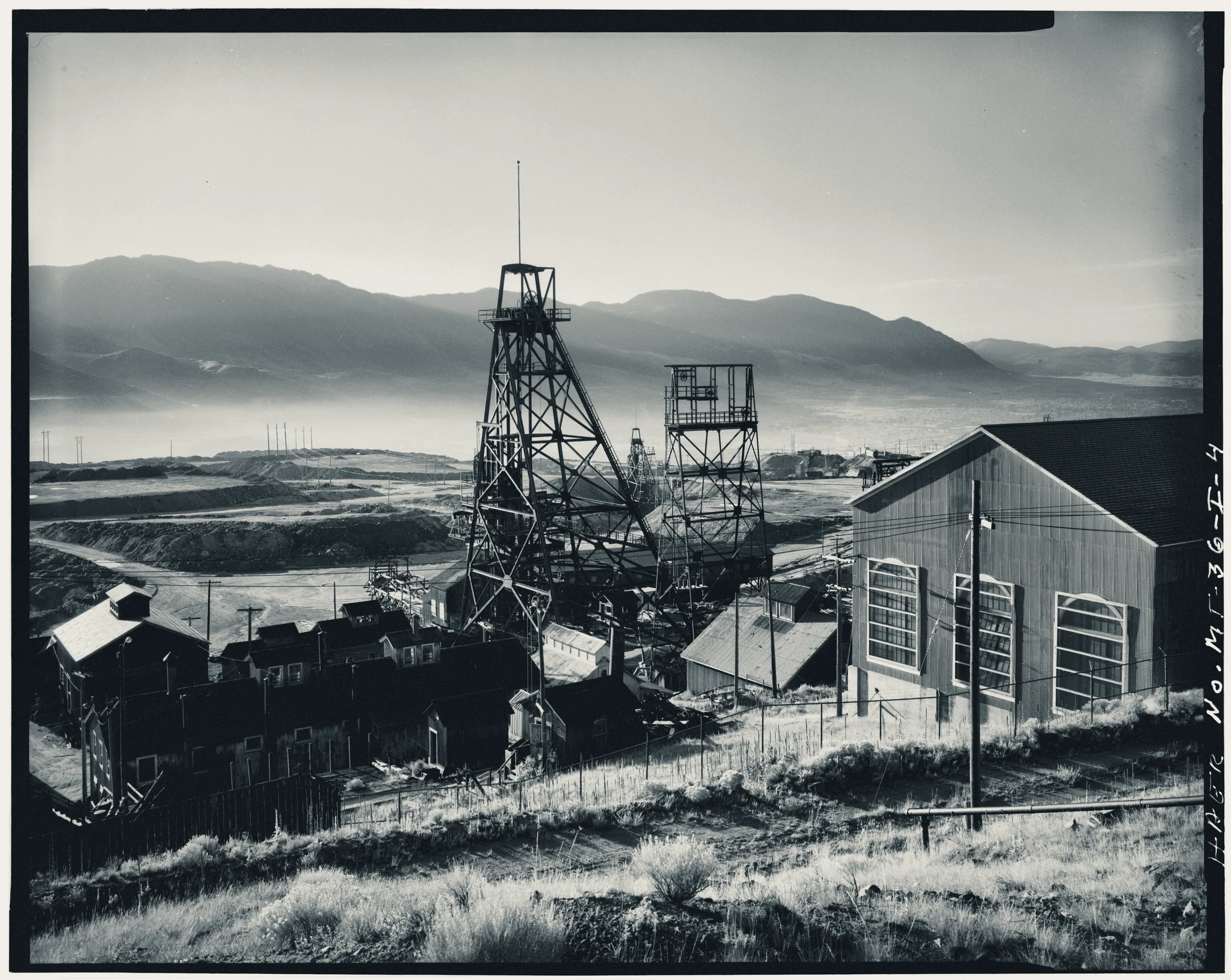 Badger state headframe and mineyard looking southeast