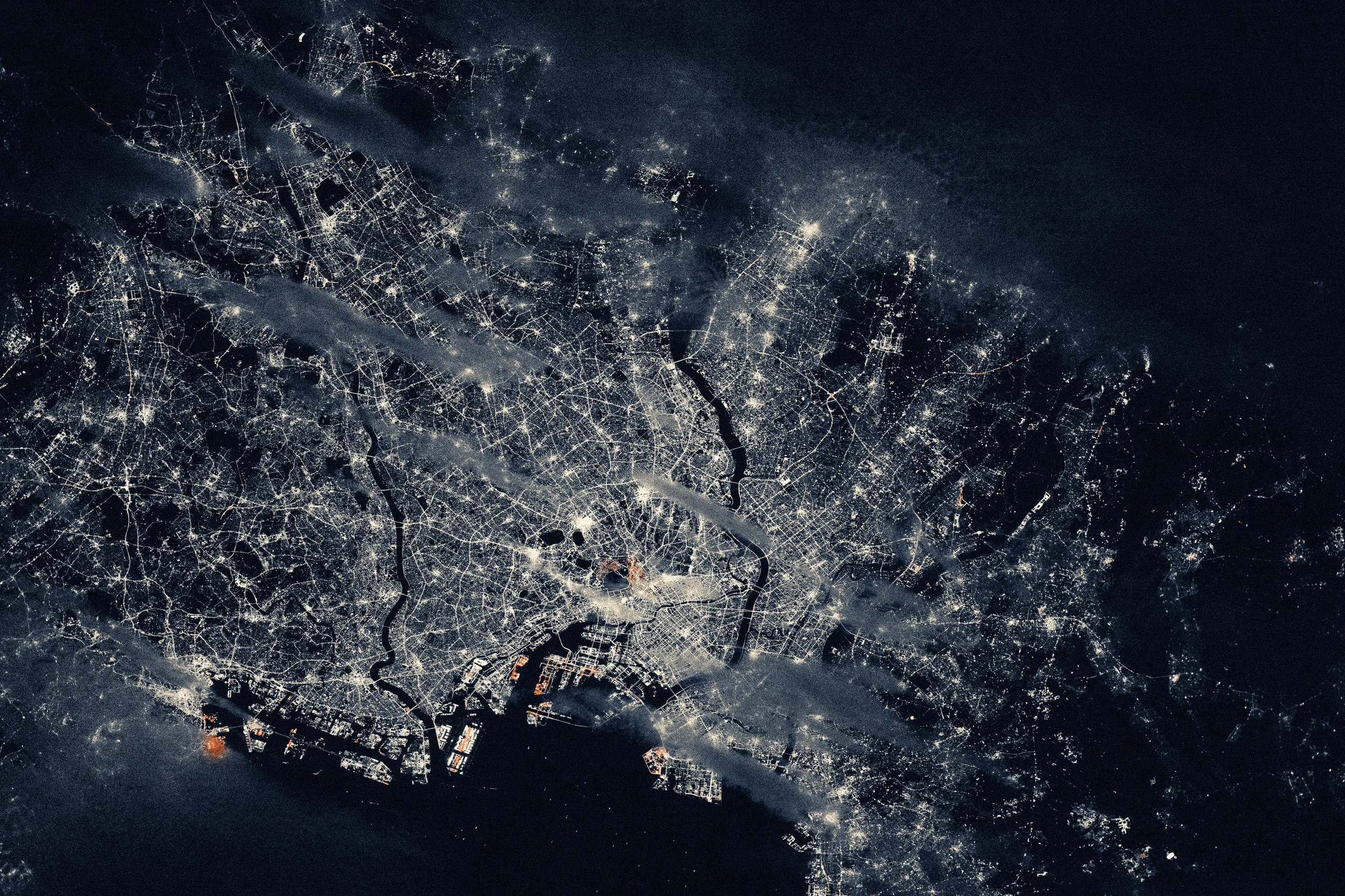 Tokyo, Japan, at night, from the International Space Station