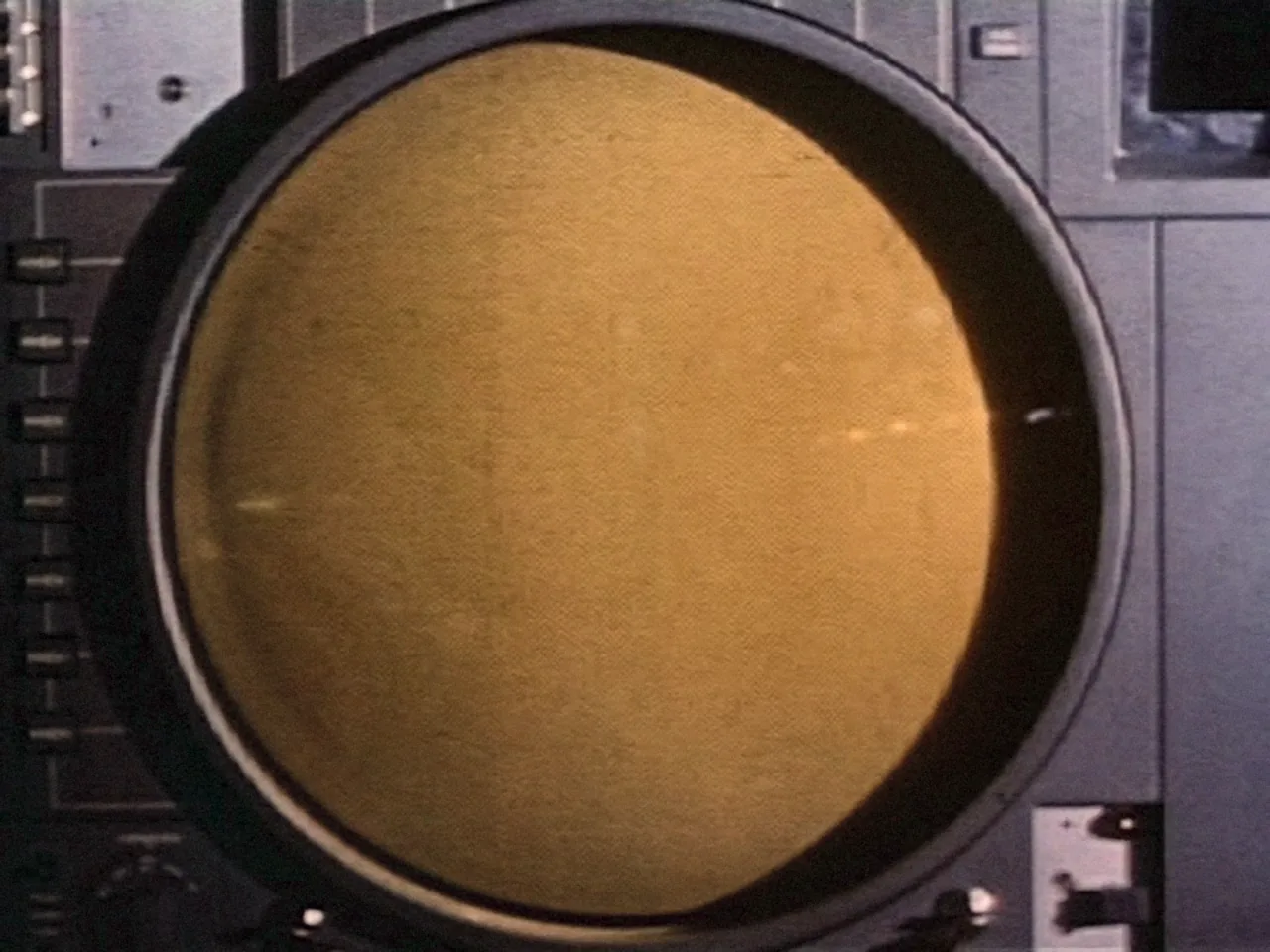 A radar display console — On Guard! The Story of SAGE (1956)