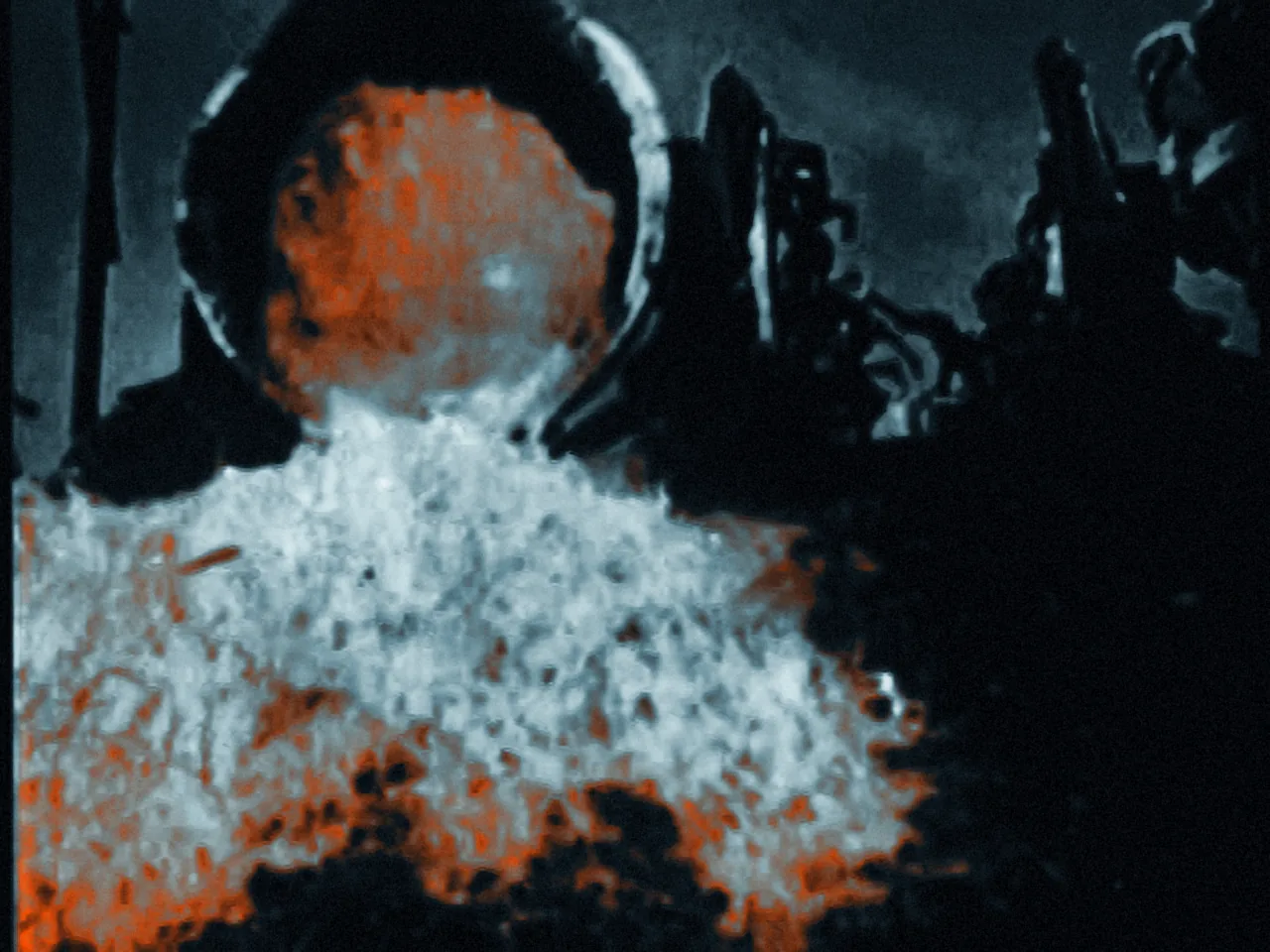 Molten copper from a ladle — Copper Mining and Smelting