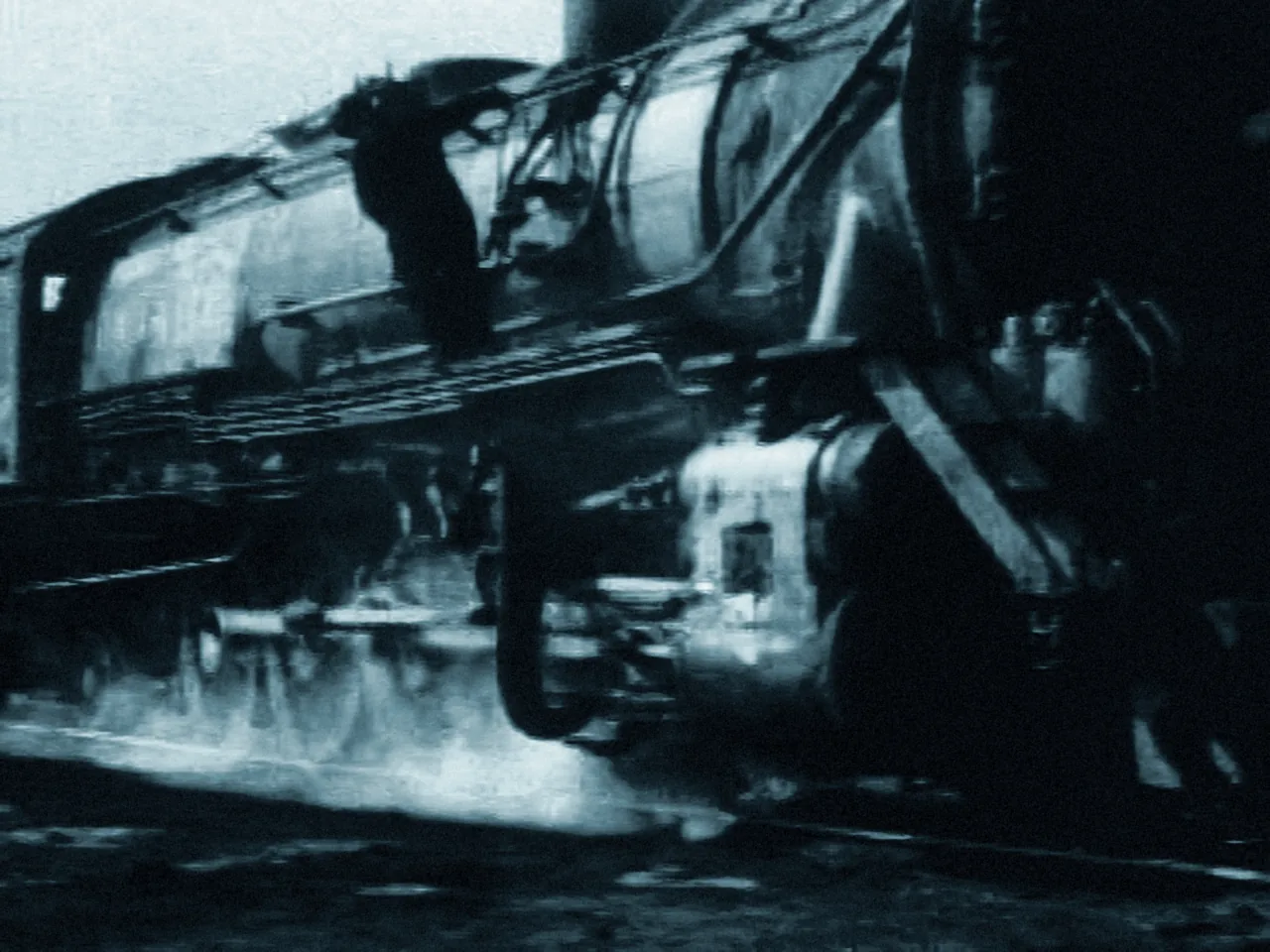 Driving wheels at speed — A Great Railroad at Work (1942)