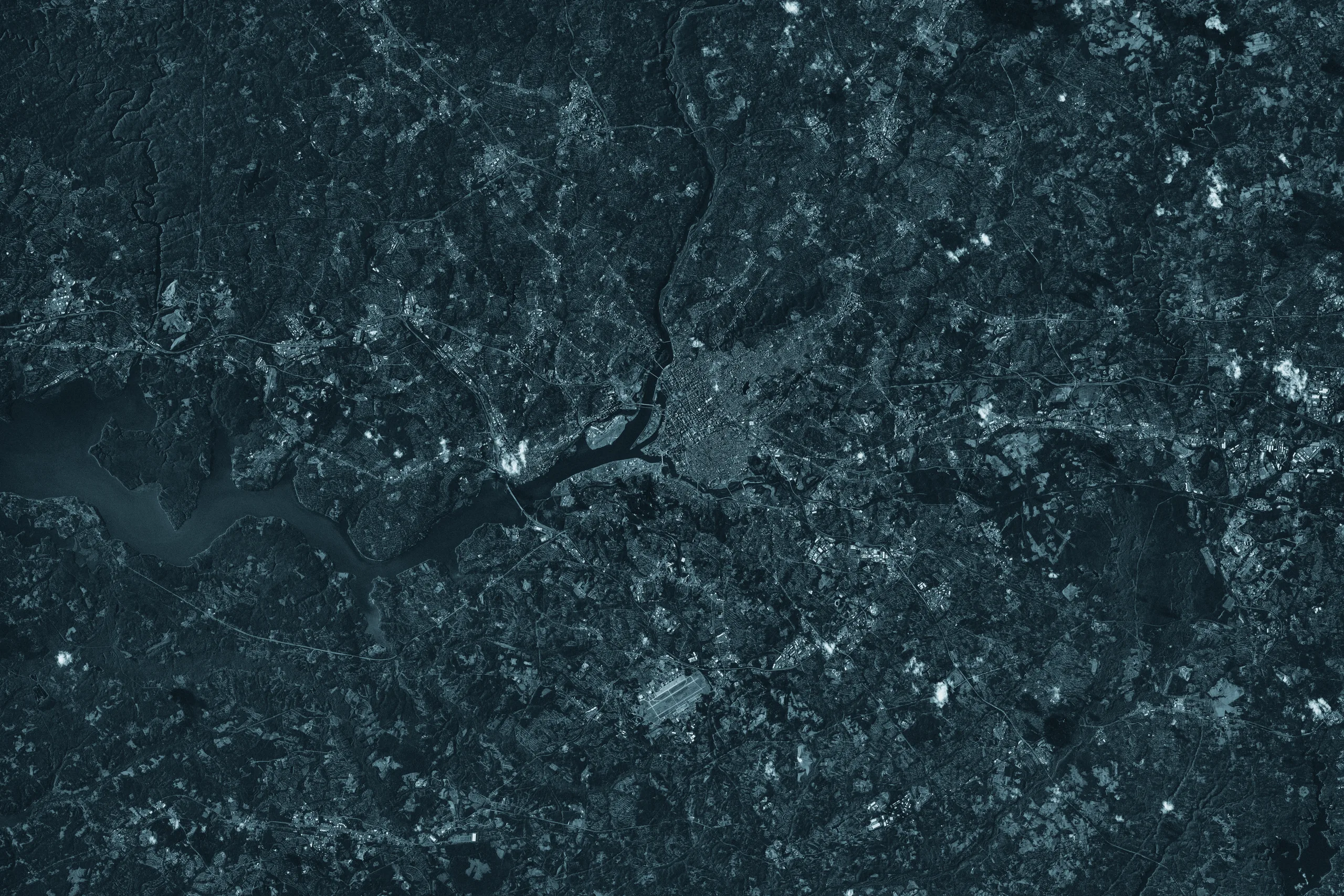 Washington, D.C., across the Potomac from Arlington, Virginia — NASA