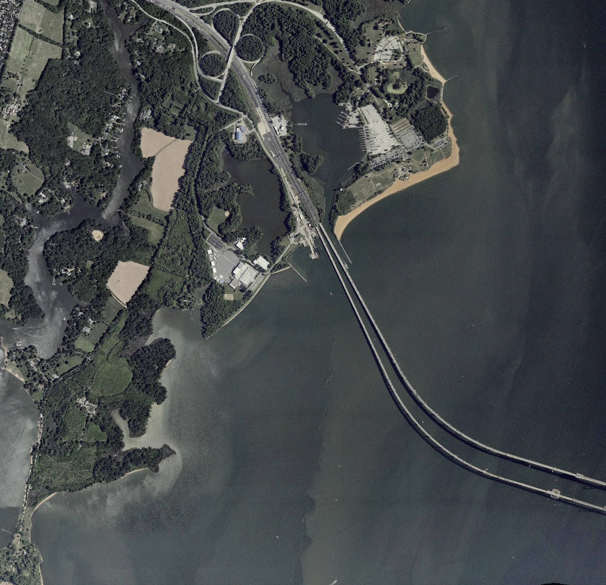 The Chesapeake Bay Bridge at Sandy Point, Maryland