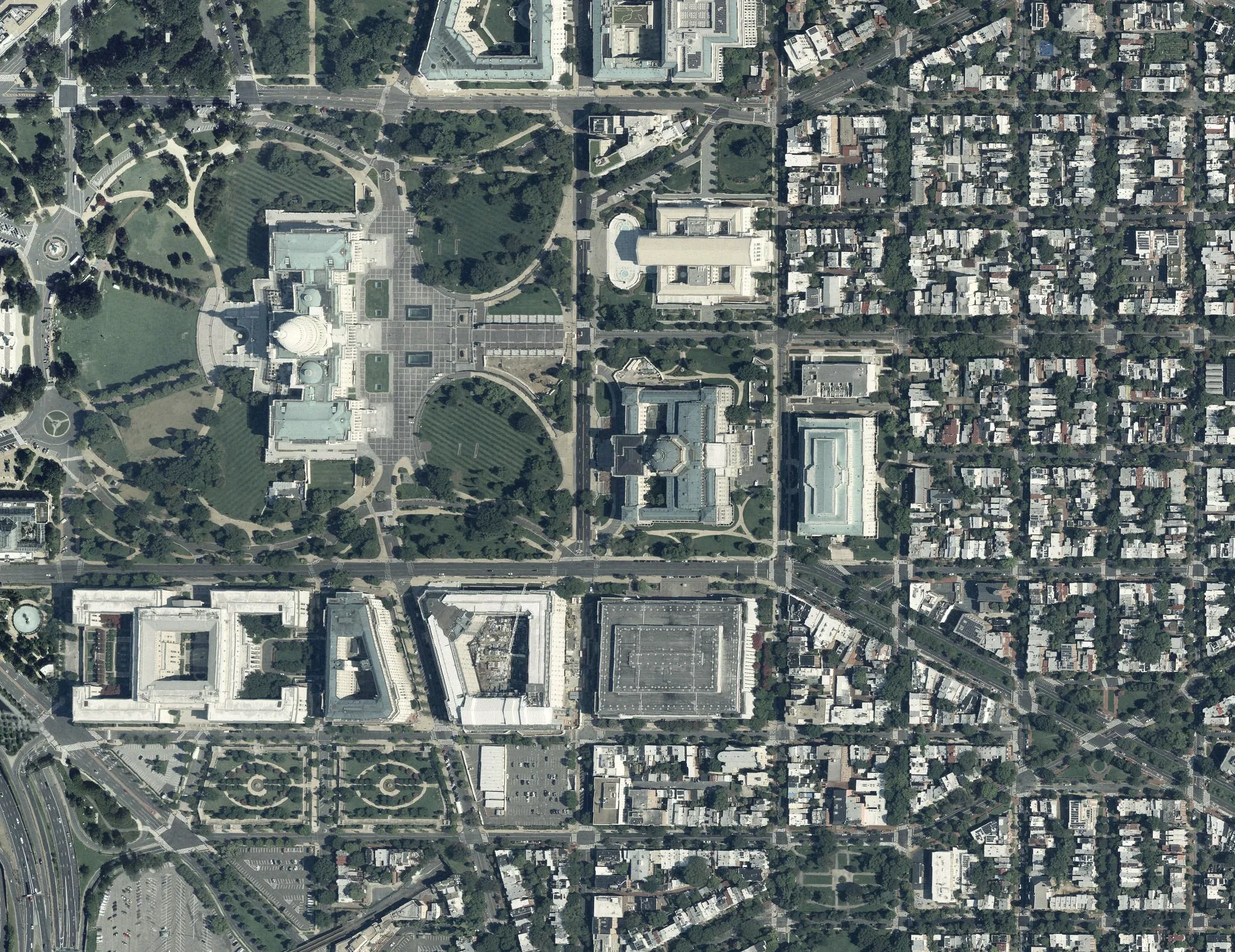 Capitol Hill and the Library of Congress, Washington, D.C.