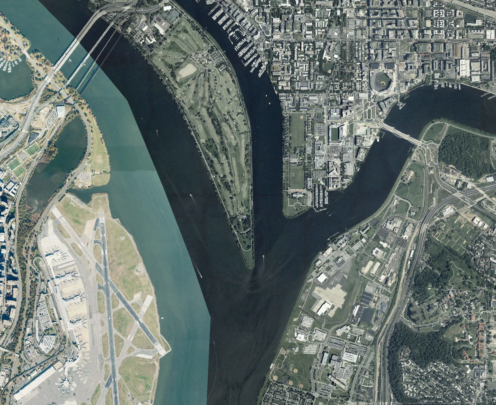 Where the Anacostia meets the Potomac, Washington — many sources, one river