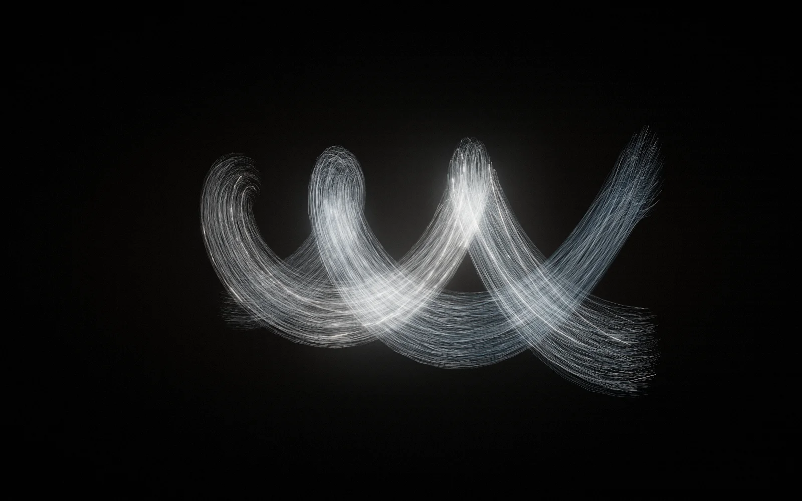 Study IX — Two strands: Two bundles wound round one another, each holding the other’s shape.
