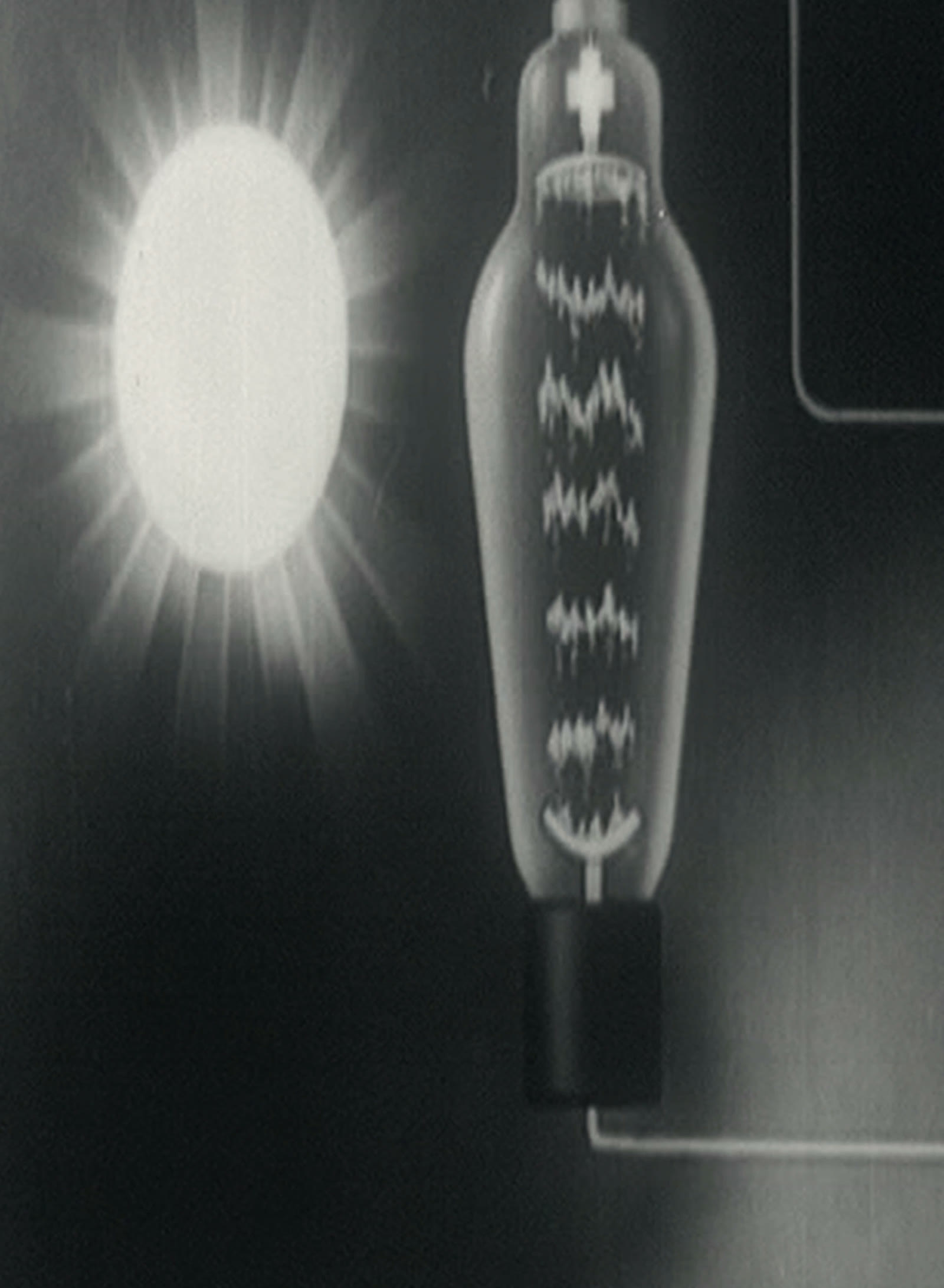 A vacuum tube, lit — Electronics at Work, 1943