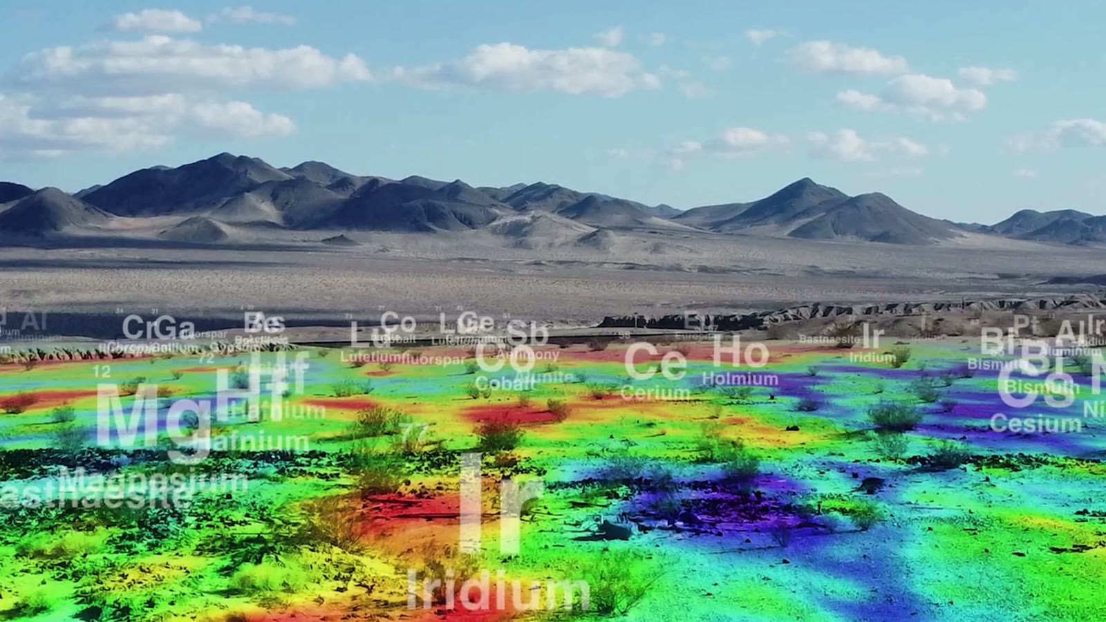 Spectral data over terrain — NASA Scientific Visualization Studio
