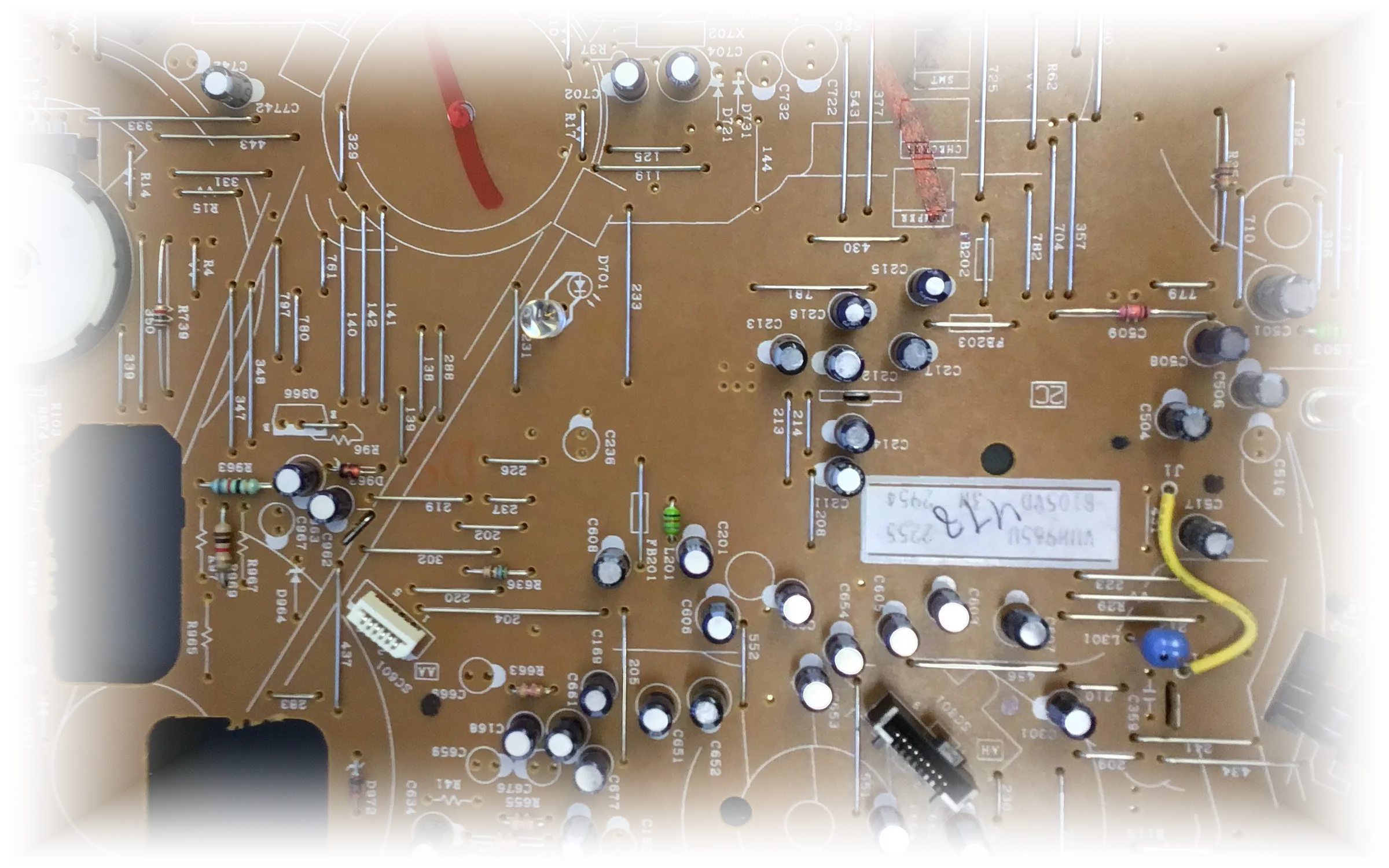 Inside one box: a circuit board — field of view ≈ 25 cm. Wikimedia Commons (CC0)