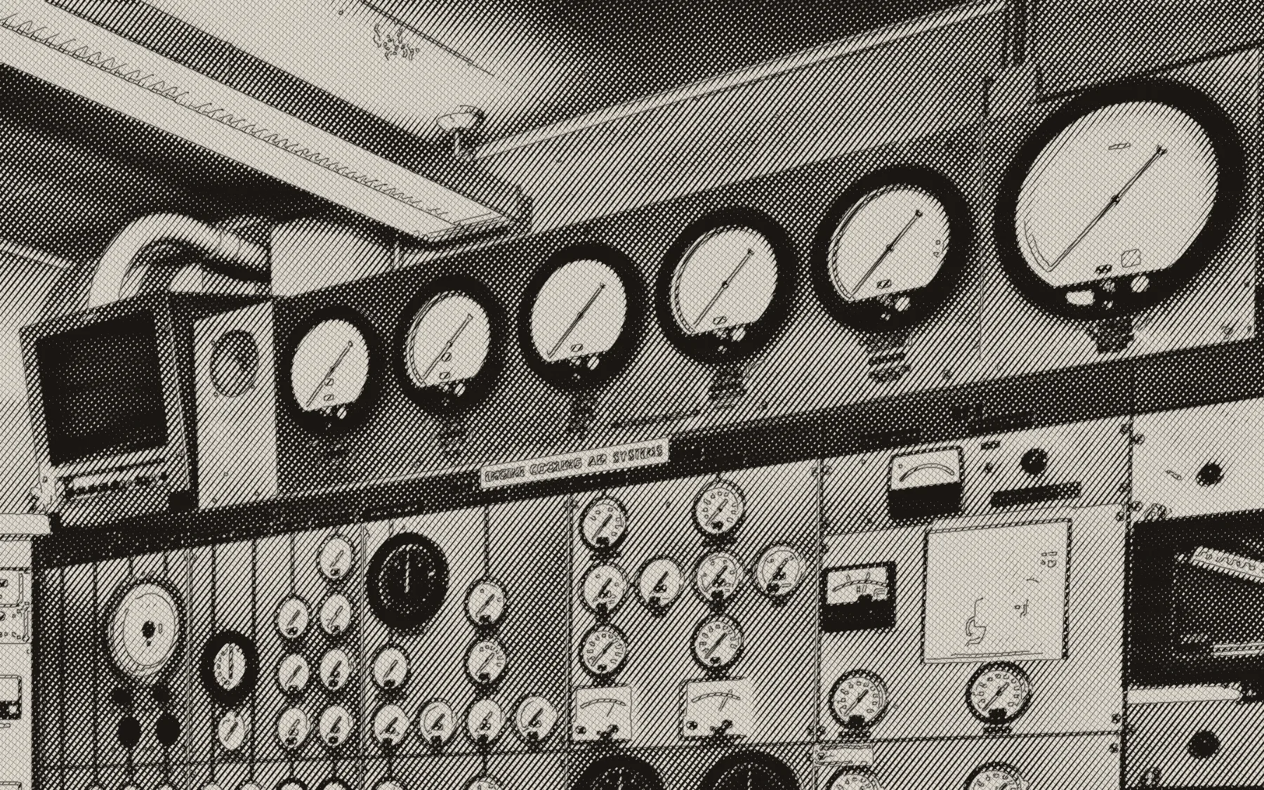 Instrument panel — engraving after a photograph — U.S. National Archives (NARA)